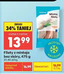 Biedronka Filety z mintaja bez skóry Seacon oferta