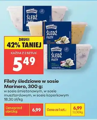 Biedronka Filety śledziowe w sosie śmietanowym Marinero oferta