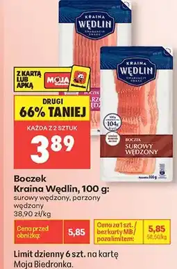 Biedronka Boczek parzony wędzony Kraina Wędlin oferta
