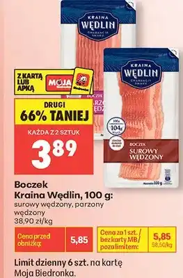 Biedronka Boczek parzony wędzony Kraina Wędlin oferta