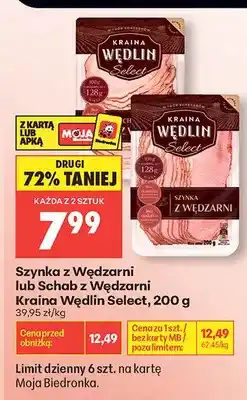 Biedronka Schab z Wędzarni Kraina Wędlin Select oferta
