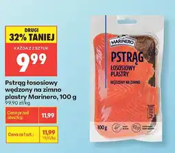 Biedronka Pstrąg łososiowy wędzony na zimno plastry Marinero oferta