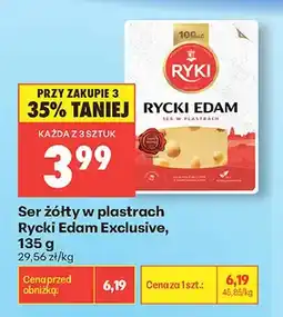 Biedronka Ser żółty w plastrach Rycki Edam Exclusive oferta