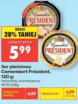 Biedronka Ser pleśniowy Camembert Président naturalny oferta
