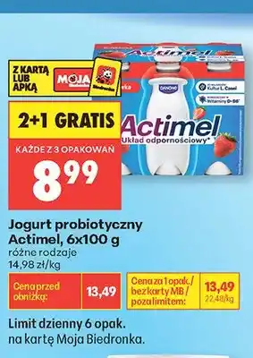 Biedronka Jogurt probiotyczny Actimel 6-pak oferta