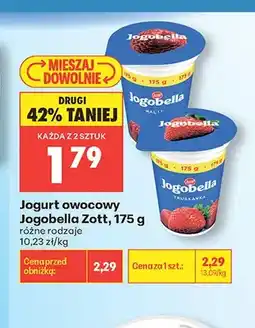 Biedronka Jogurt owocowy Jogobella Zott malina oferta