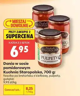 Biedronka Fasolka po bretońsku z kiełbasą w sosie pomidorowym Kuchnia Staropolska oferta