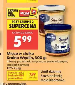 Biedronka Mięsny przysmak w słoiku Kraina Wędlin oferta