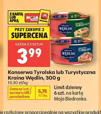 Biedronka Konserwa Tyrolska Kraina Wędlin oferta