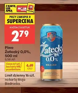 Biedronka Piwo bezalkoholowe Žatecký 0,0% oferta