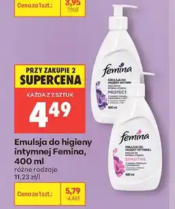 Biedronka Emulsja do higieny intymnej Femina Sensitive oferta