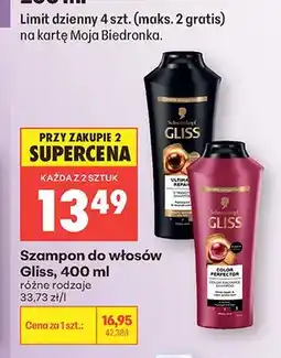Biedronka Szampon do włosów Gliss Ultimate Repair oferta