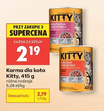 Biedronka Karma dla kota Kitty wołowina i wątróbka oferta