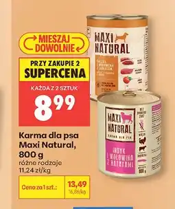 Biedronka Karma dla psa Maxi Natural indyk i wołowina z batatami oferta