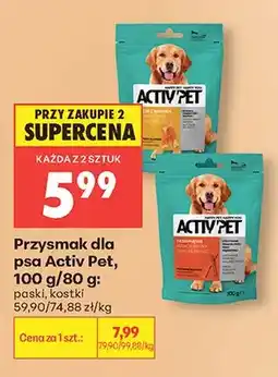 Biedronka Przysmak dla psa Activ Pet paski oferta