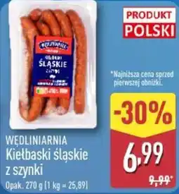 ALDI Wędliniarnia Kiełbaski śląskie z szynki oferta