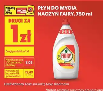 Biedronka Płyn do mycia naczyń Fairy Cytryna oferta