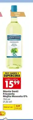 Biedronka Wino bezalkoholowe Monte Santi Frizzante Mojito Moscato 0% oferta