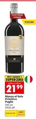 Biedronka Wino Masso al Sole Primitivo Puglia oferta