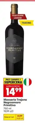 Biedronka Wino Masseria Trajone Negroamaro Primitivo oferta