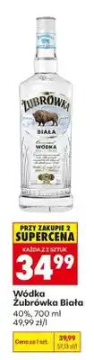 Biedronka Wódka Żubrówka Biała 40% oferta