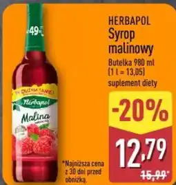 ALDI Herbapol Syrop malinowy oferta