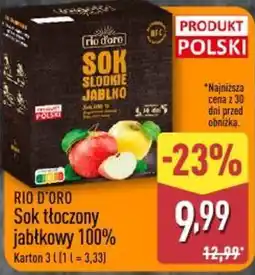 ALDI Rio Doro Sok tłoczony jabłkowy 100% oferta
