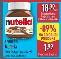 ALDI Ferrero Nutella oferta