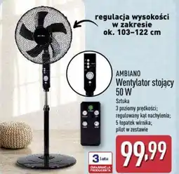 ALDI Ambiano Wentylator stojący 50 W oferta