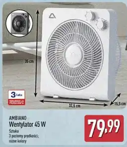 ALDI Ambiano Wentylator 45 W oferta