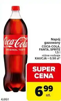 Carrefour Express Napój gazowany Coca-Cola, Fanta, Sprite oferta