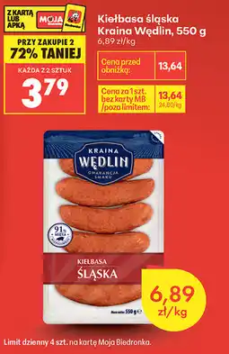 Biedronka Kiełbasa śląska Kraina Wędlin oferta
