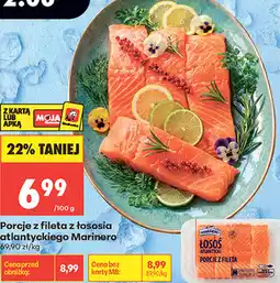 Biedronka Porcje z fileta z łososia atlantyckiego Marinero oferta