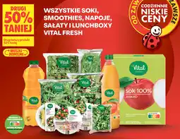 Biedronka Wszystkie soki, smoothies, napoje, sałaty i lunchboxy Vital Fresh oferta