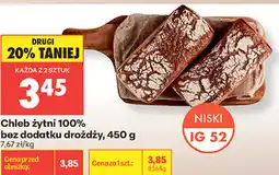 Biedronka Chleb żytni 100% bez dodatku drożdży oferta