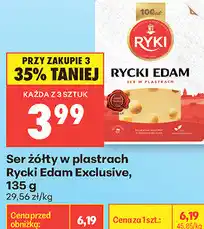 Biedronka Ser żółty w plastrach Rycki Edam Exclusive oferta