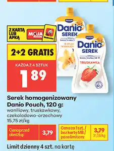 Biedronka Serek homogenizowany Danio Pouch oferta