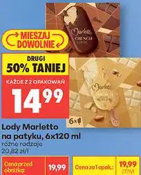 Biedronka Lody Marletto na patyku oferta