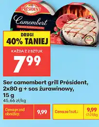 Biedronka Ser camembert grill Président oferta