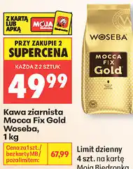 Biedronka Kawa ziarnista Mocca Fix Gold Woseba oferta