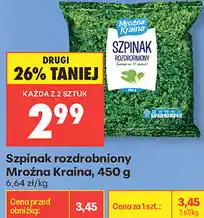 Biedronka Szpinak rozdrobniony Mroźna Kraina oferta