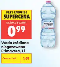 Biedronka Woda źródlana niegazowana Primavera oferta
