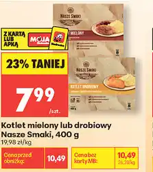 Biedronka Kotlet mielony lub drobiowy Nasze Smaki oferta