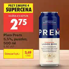 Biedronka Piwo Prem 5,5%, puszka oferta