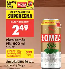 Biedronka Piwo Łomża Pils oferta