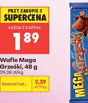 Biedronka Wafle Mega Grześki oferta