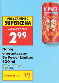 Biedronka Napój energetyczny Be Power Limited oferta