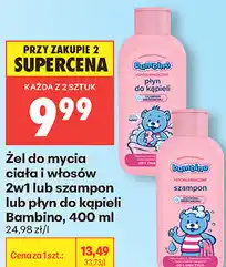 Biedronka Żel do mycia ciała i włosów 2w1 lub szampon lub płyn do kąpieli Bambino oferta