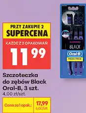 Biedronka Szczoteczka do zębów Black Oral-B, 3 szt oferta
