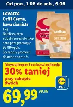 Lidl LAVAZZA Caffé Crema, kawa ziarnista oferta